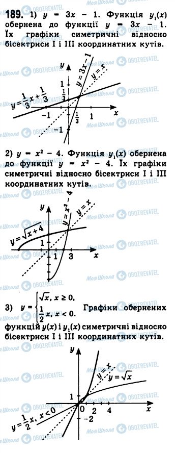 ГДЗ Алгебра 10 клас сторінка 189