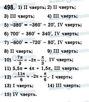 ГДЗ Алгебра 10 класс страница 498