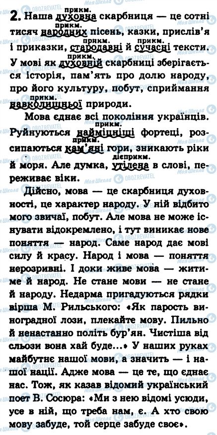 ГДЗ Українська мова 8 клас сторінка 2