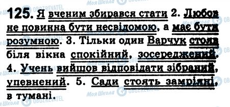 ГДЗ Українська мова 8 клас сторінка 125