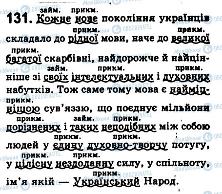ГДЗ Укр мова 8 класс страница 131