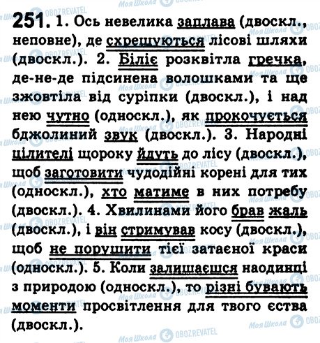 ГДЗ Українська мова 8 клас сторінка 251