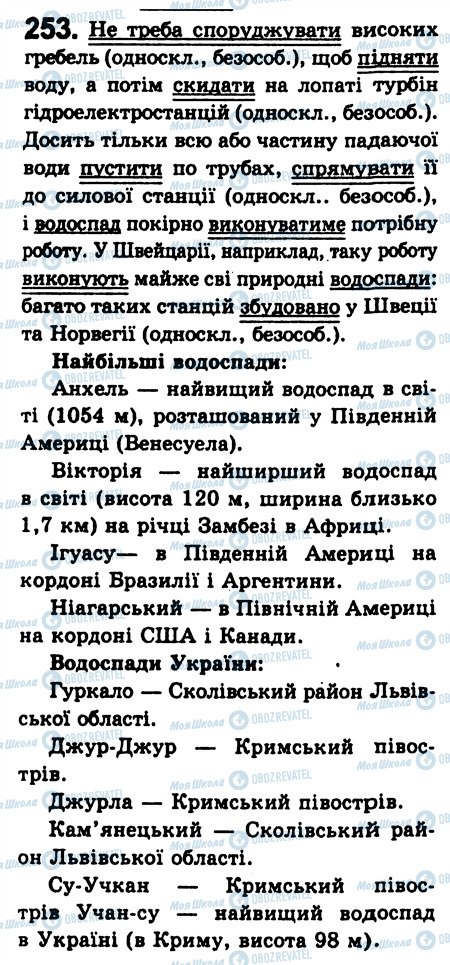 ГДЗ Укр мова 8 класс страница 253
