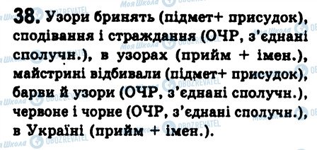 ГДЗ Укр мова 8 класс страница 38
