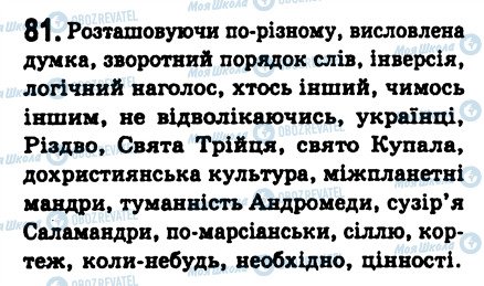 ГДЗ Українська мова 8 клас сторінка 81