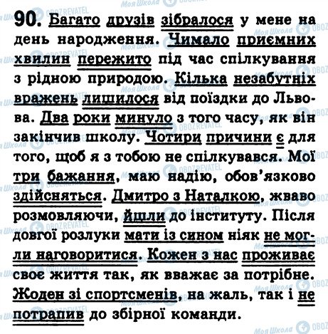 ГДЗ Українська мова 8 клас сторінка 90