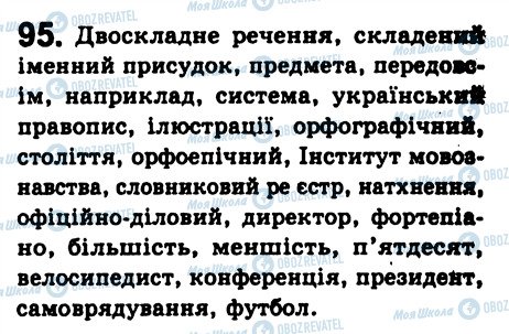 ГДЗ Українська мова 8 клас сторінка 95