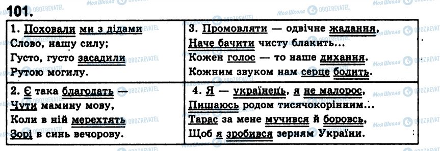 ГДЗ Українська мова 8 клас сторінка 101