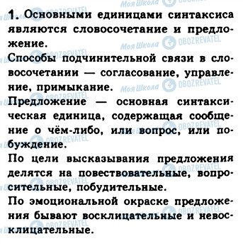 ГДЗ Російська мова 8 клас сторінка 1