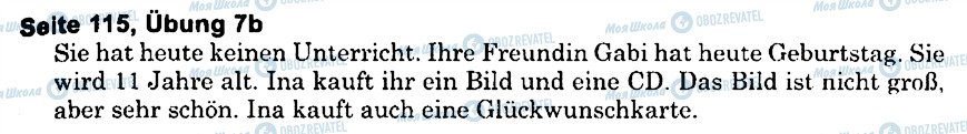 ГДЗ Німецька мова 6 клас сторінка s115u7(b)