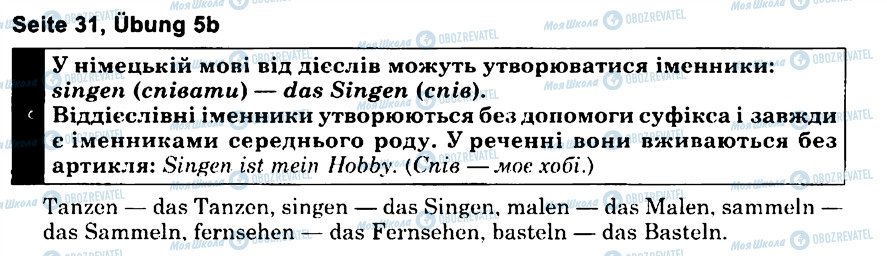 ГДЗ Німецька мова 6 клас сторінка s31u5(b)