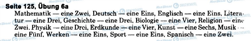 ГДЗ Німецька мова 6 клас сторінка s125u6(a)