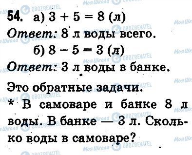 ГДЗ Математика 3 класс страница 54
