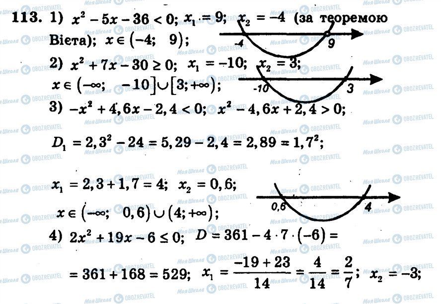 ГДЗ Алгебра 9 класс страница 113