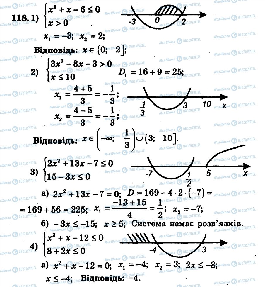 ГДЗ Алгебра 9 класс страница 118