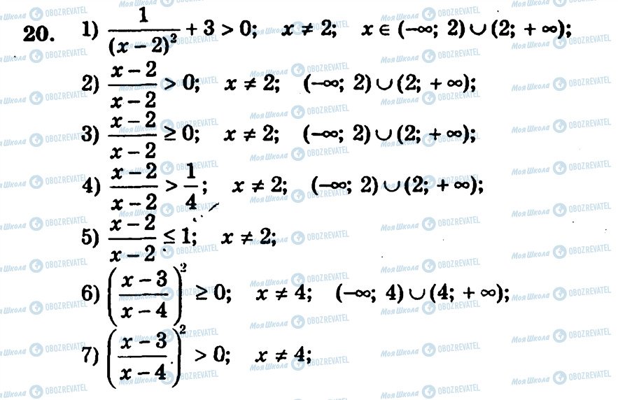ГДЗ Алгебра 9 класс страница 20