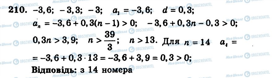 ГДЗ Алгебра 9 класс страница 210