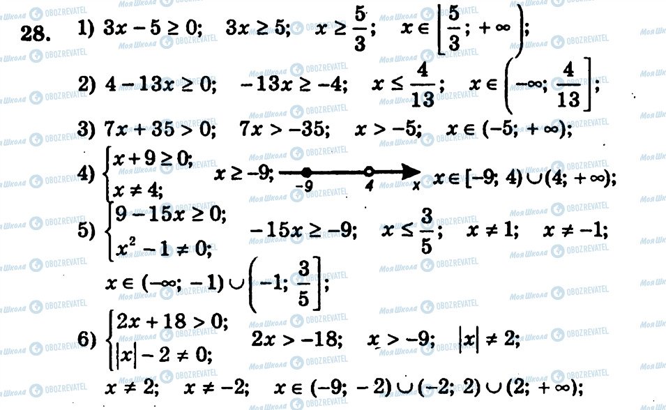 ГДЗ Алгебра 9 класс страница 28