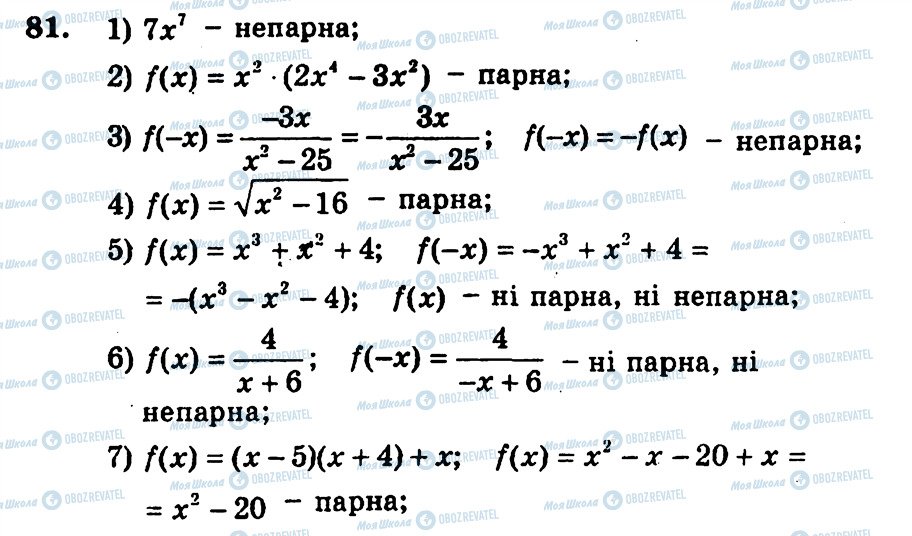 ГДЗ Алгебра 9 класс страница 81