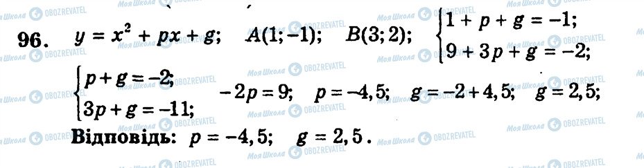 ГДЗ Алгебра 9 класс страница 96
