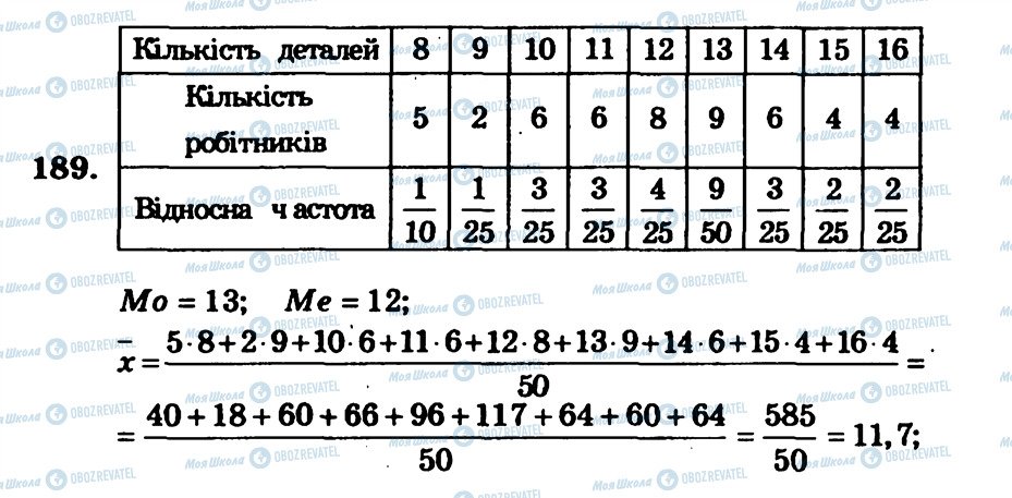 ГДЗ Алгебра 9 класс страница 189