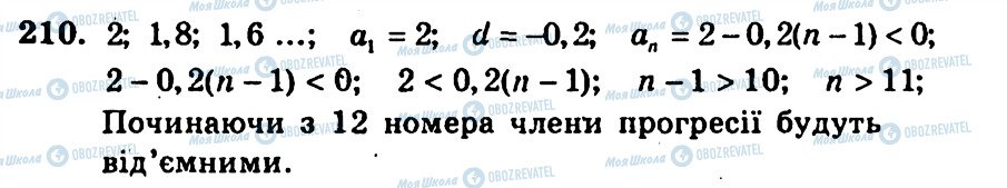 ГДЗ Алгебра 9 класс страница 210