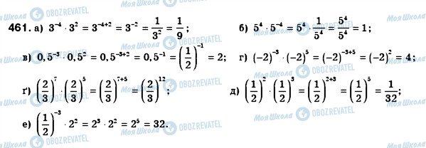 ГДЗ Алгебра 8 клас сторінка 461