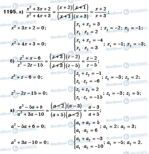 ГДЗ Алгебра 8 класс страница 1195