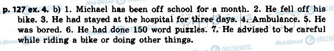 ГДЗ Английский язык 7 класс страница p127ex4