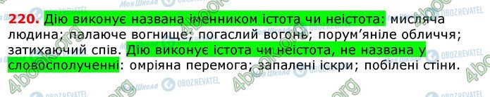 ГДЗ Українська мова 7 клас сторінка 220