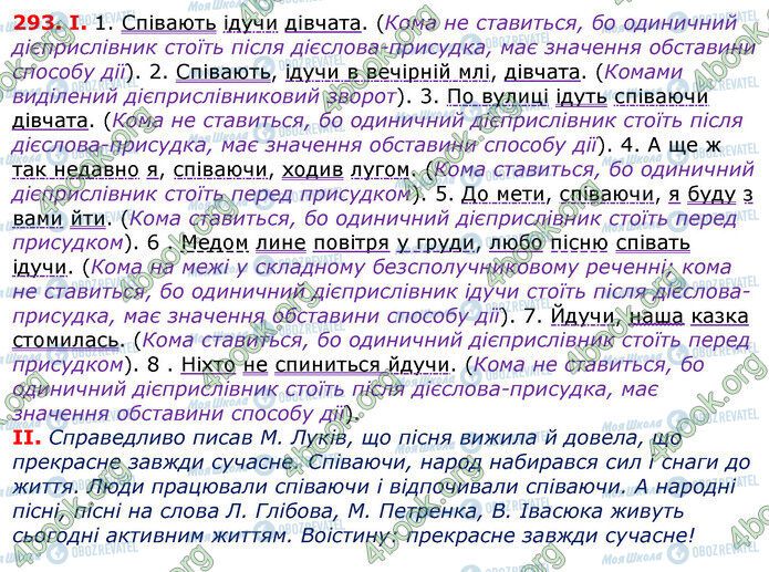 ГДЗ Українська мова 7 клас сторінка 293