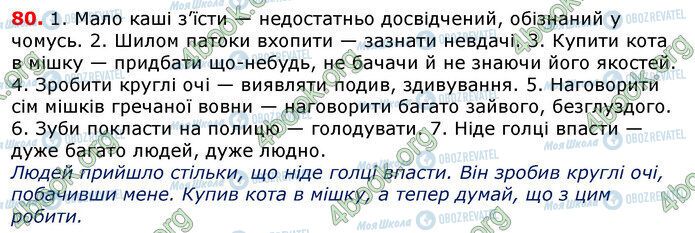 ГДЗ Українська мова 7 клас сторінка 80