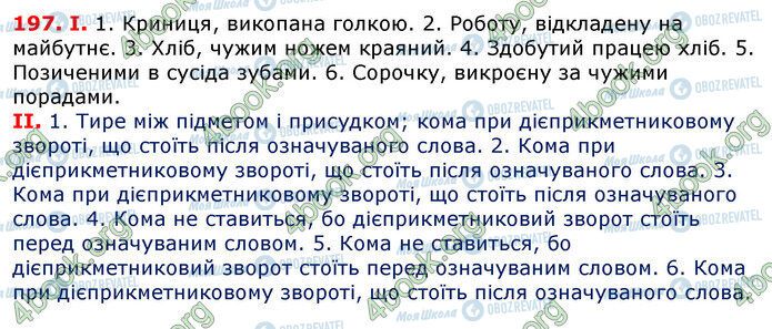 ГДЗ Українська мова 7 клас сторінка 197