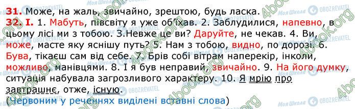 ГДЗ Українська мова 7 клас сторінка 31-32