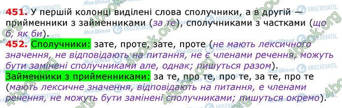 ГДЗ Українська мова 7 клас сторінка 451-452