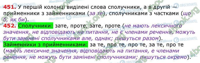 ГДЗ Укр мова 7 класс страница 451-452