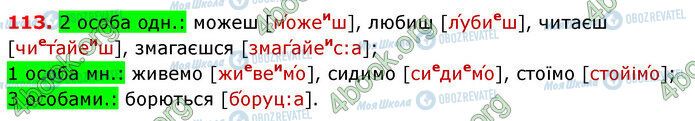 ГДЗ Укр мова 7 класс страница 113