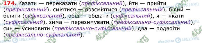 ГДЗ Українська мова 7 клас сторінка 174