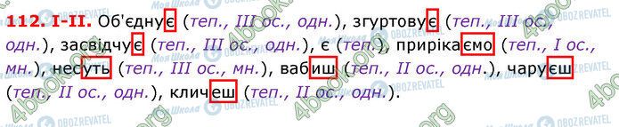 ГДЗ Українська мова 7 клас сторінка 112