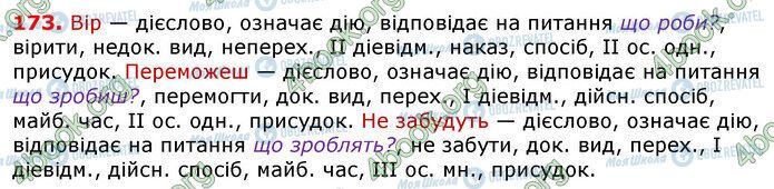 ГДЗ Українська мова 7 клас сторінка 173