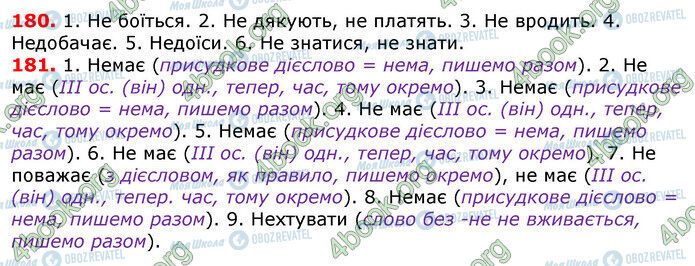 ГДЗ Українська мова 7 клас сторінка 180-181
