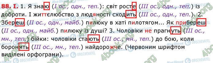 ГДЗ Українська мова 7 клас сторінка 88