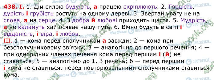 ГДЗ Українська мова 7 клас сторінка 438