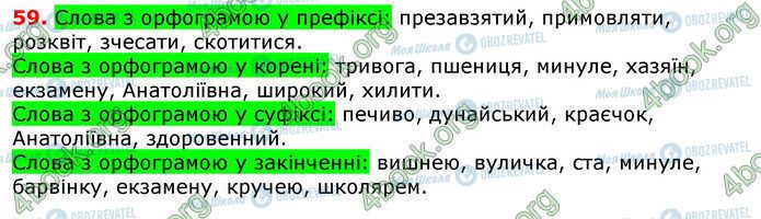 ГДЗ Українська мова 7 клас сторінка 59