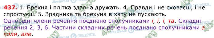 ГДЗ Українська мова 7 клас сторінка 437