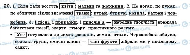 ГДЗ Українська мова 7 клас сторінка 20