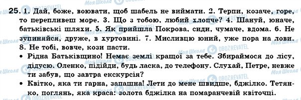 ГДЗ Українська мова 7 клас сторінка 25