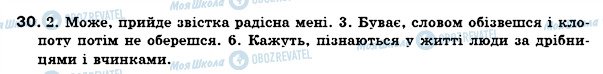 ГДЗ Українська мова 7 клас сторінка 30