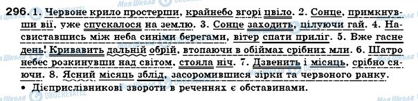 ГДЗ Українська мова 7 клас сторінка 296