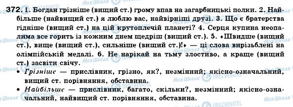 ГДЗ Українська мова 7 клас сторінка 372